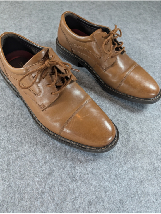 Rockport Other - Rockport Tanner Men's Cap Toe Oxford Dress Shoes CI1076 Cognac Leather Size 9 M